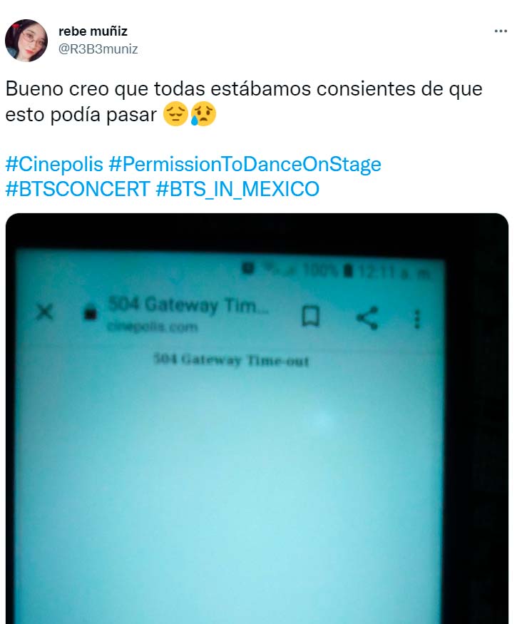 Se cae pagina de Cinepolis por Caos en preventa de concierto de BTS