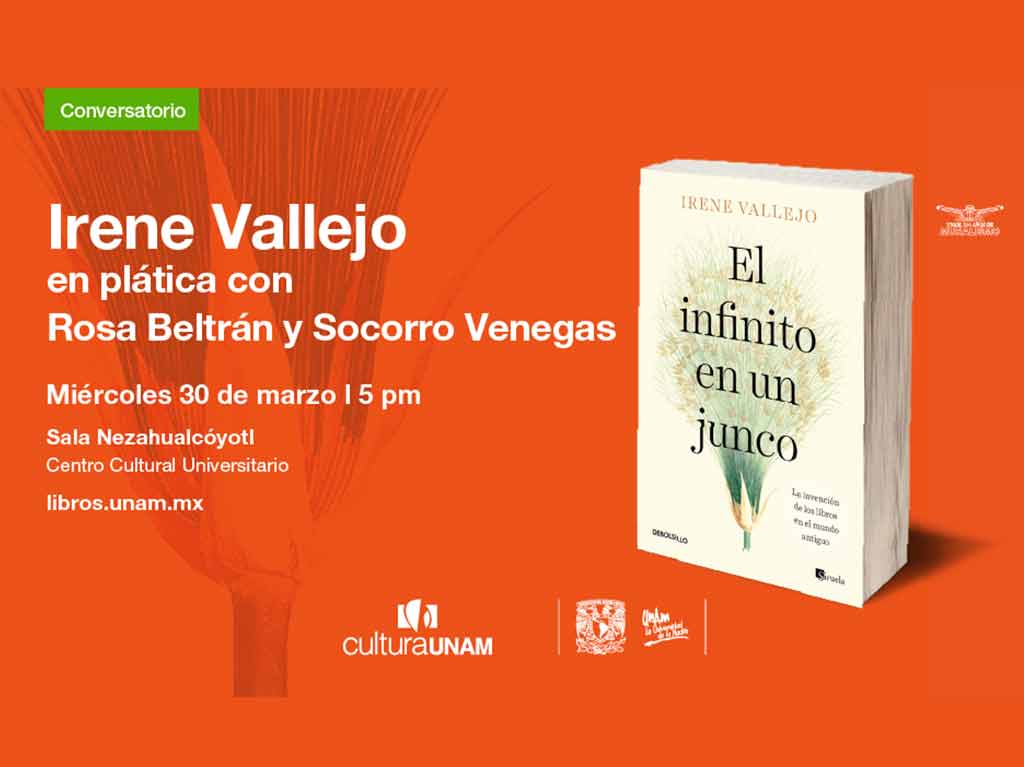 Irene Vallejo ofrecerá una charla en la Sala Nezahualcóyotl