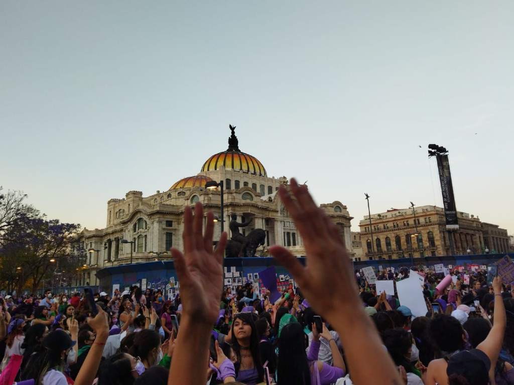 Marcha por el 8M 2022 en CDMX: recuento de acontecimientos Bellas Artes