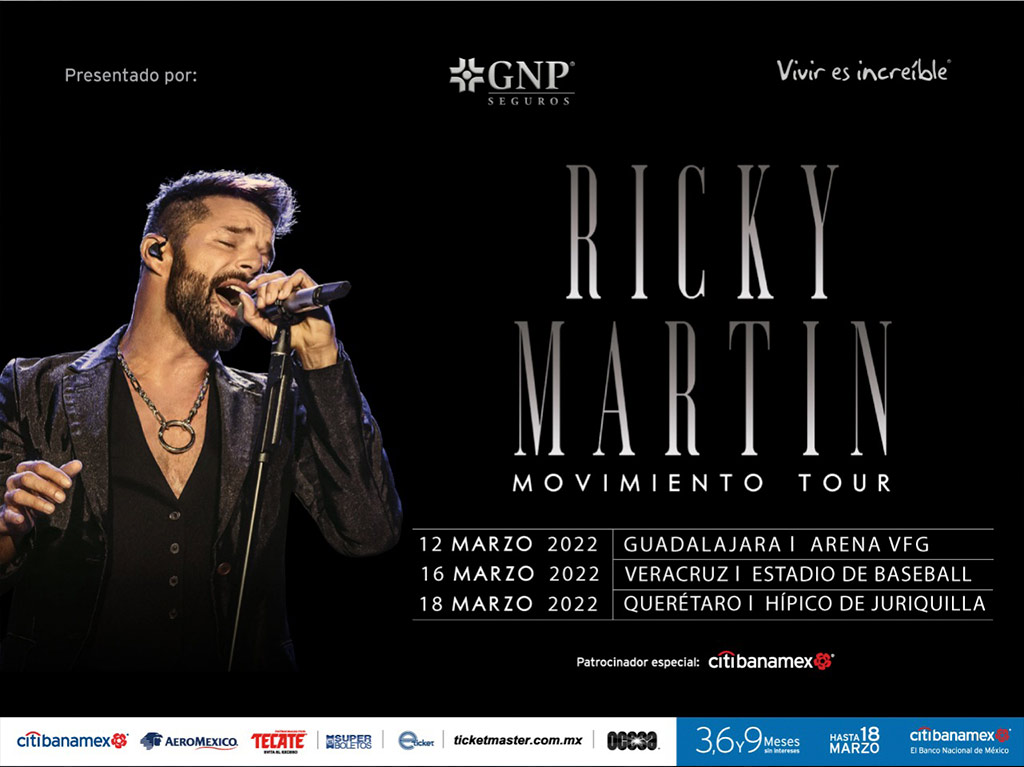 Obtén increíbles beneficios con Citibanamex para el concierto de Ricky Martin!