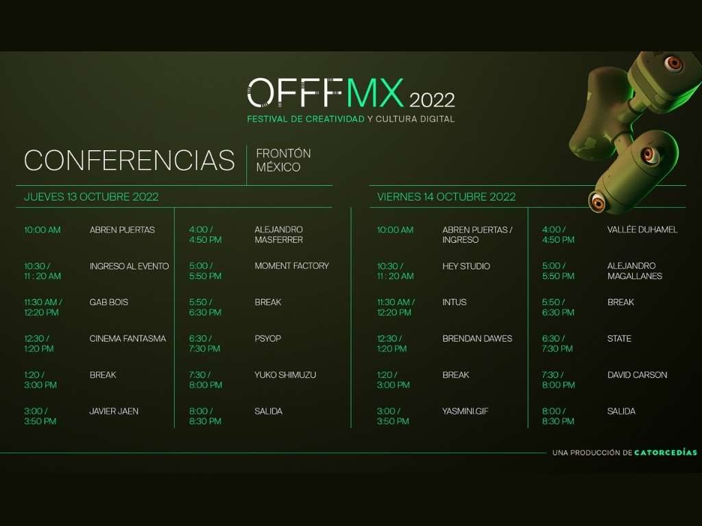 Programa Festival OFFF MX 2022