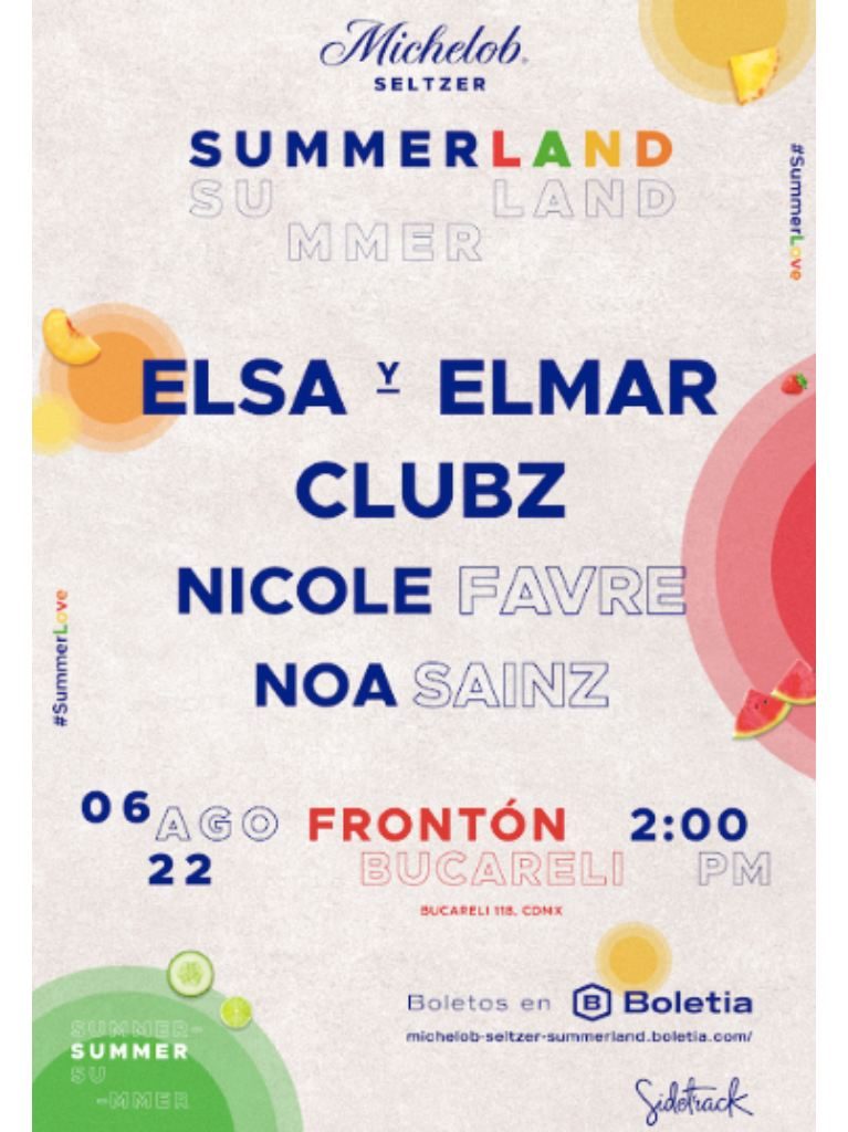 Summerland CDMX michelob artistas 