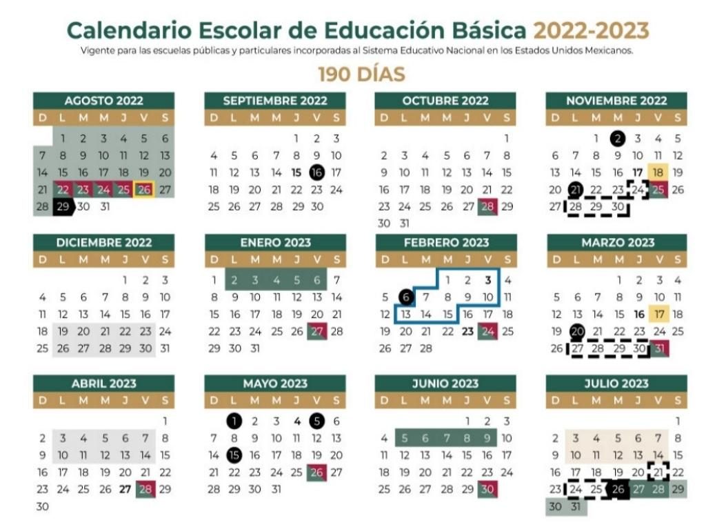 Calendario Escolar SEP 2022-2023