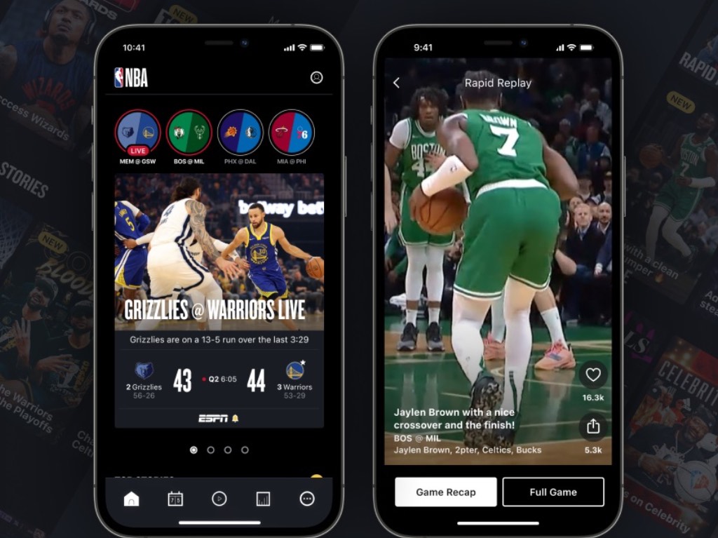 NBA App: la plataforma amplia su contenido e incluye detalles dentro y fuera de la cancha