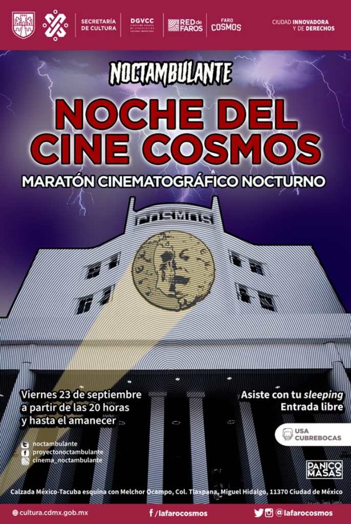 Noche de cine de terror en Faro Cosmo ¡La entrada es gratis! 