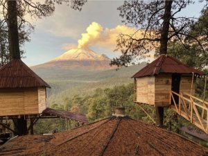 Aldea Pachamama: cabañas con vista al Popocatépetl