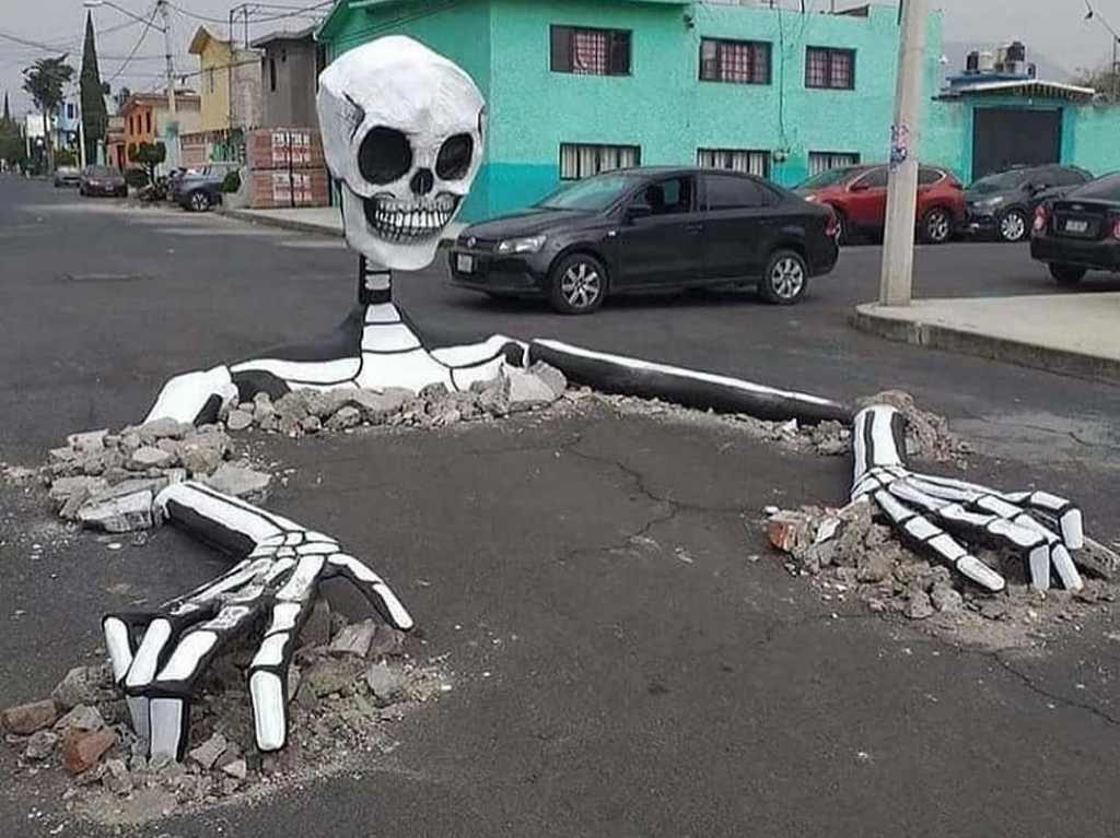 Calaveras monumentales en Tláhuac este Día de Muertos 2022