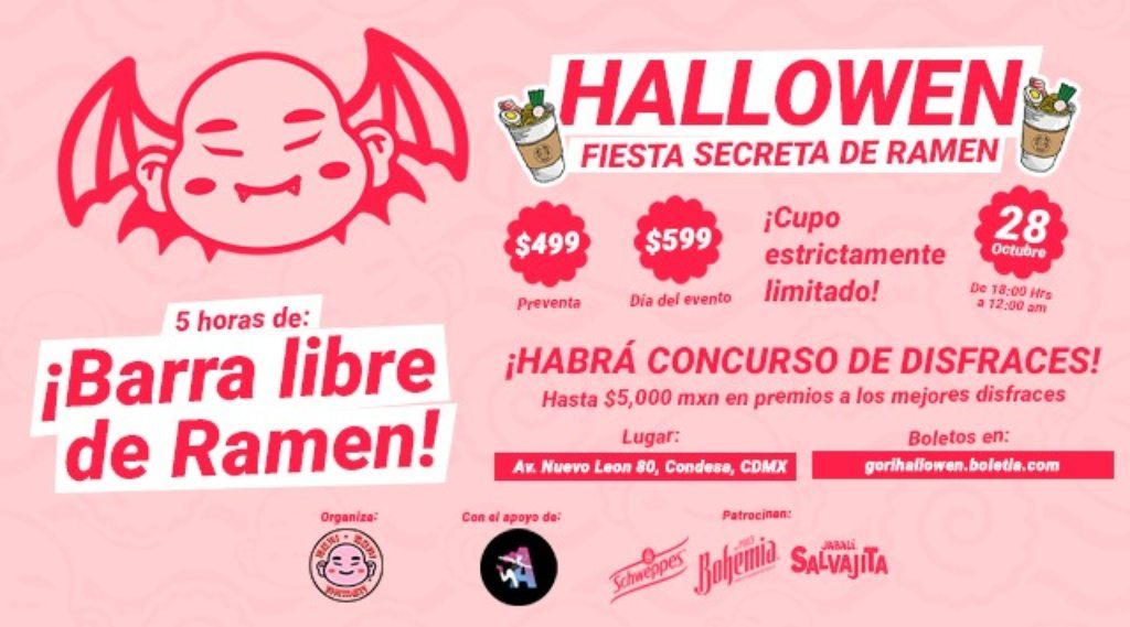 Halloween Fiesta Secreta de Ramen de Gori Gori Ramen 