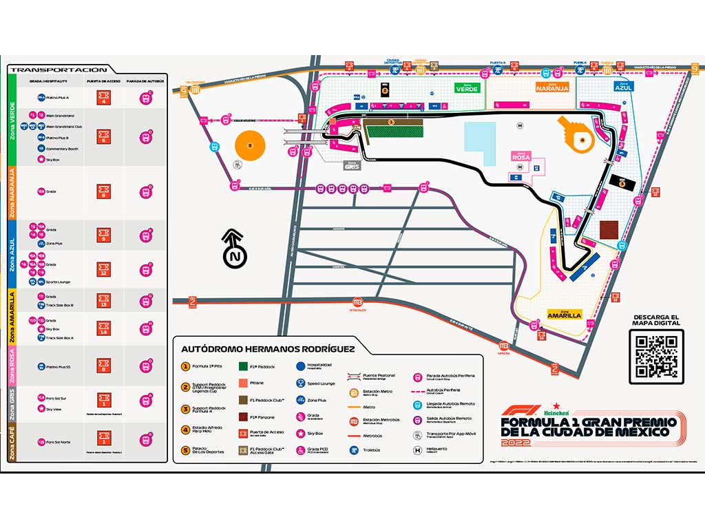 Mapa de movilidad Gran Premio de la CDMX