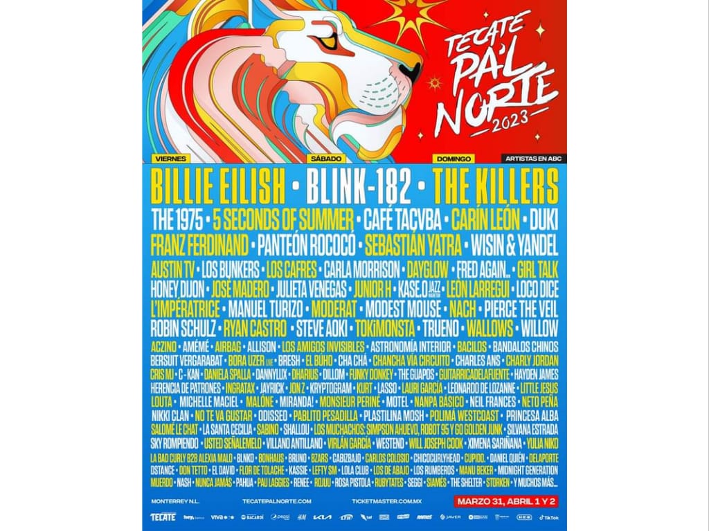 Line up Tecate pal Norte 2023