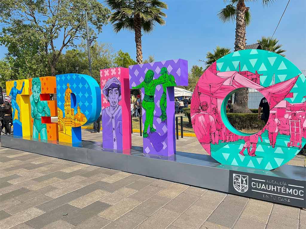 Con letras monumentales Tepito es considerado el primer barrio mágico de la CDMX