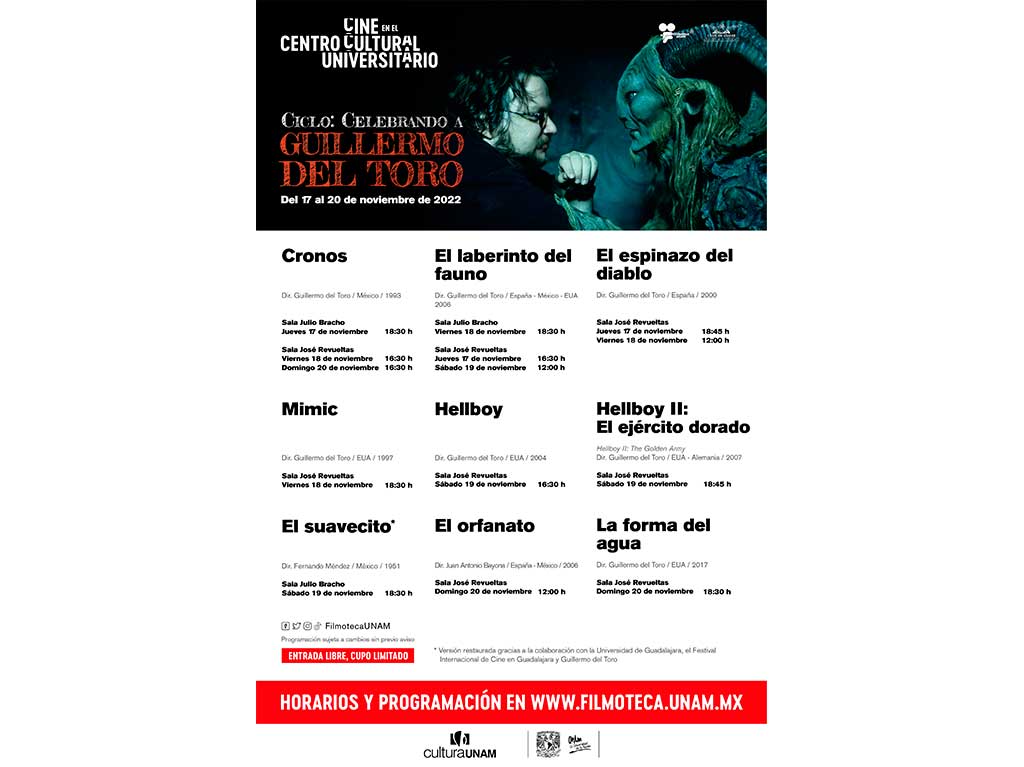 Ciclo de Guillermo del Toro en la Filmoteca de la UNAM