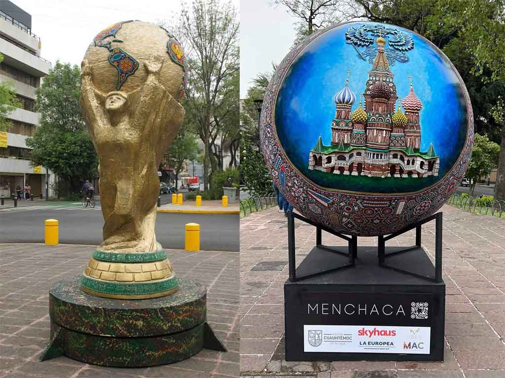 Exposición de balones monumentales en la CDMX