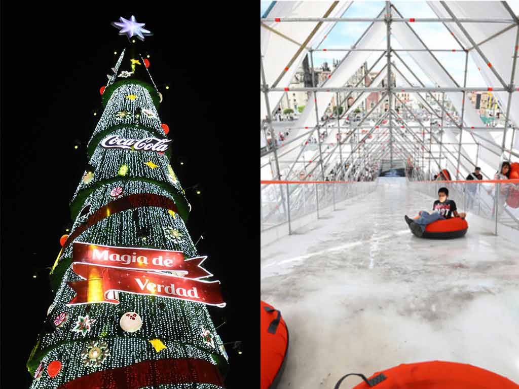 Navidad en Iztapalapa: Paseos nevados y toboganes