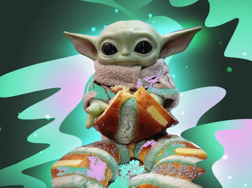 Es oficial en la CDMX ya tenemos Rosca Reyes de Baby Yoda