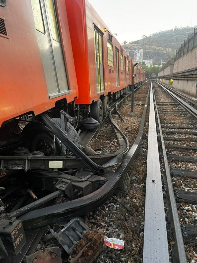 Línea 3 del metro: Reportan descarrilamiento en los talleres de Ticomán 1