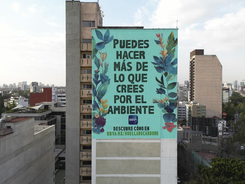 ¡Conoce todo sobre los eco murales que BBVA colocó en la CDMX!