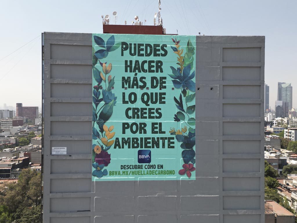 ¡Conoce todo sobre los eco murales que BBVA colocó en la CDMX!