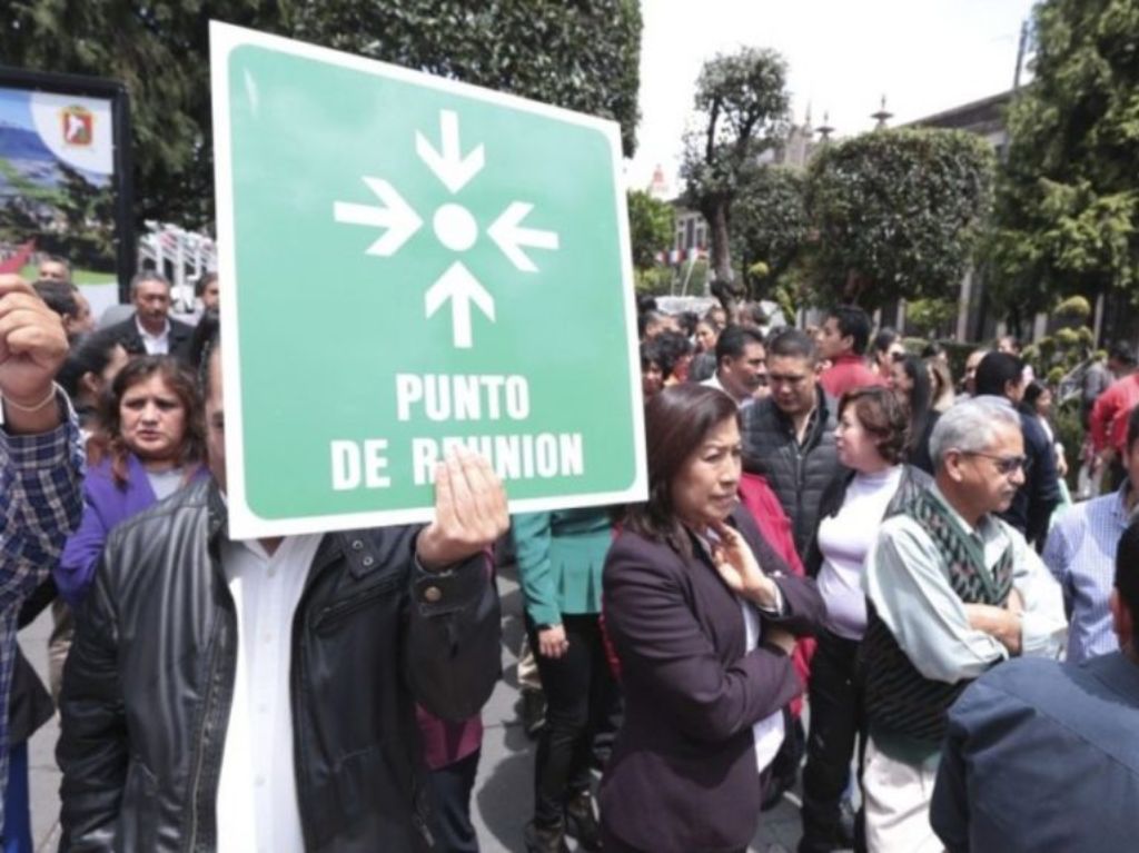 Punto de reunión en un simulacro en la CDMX