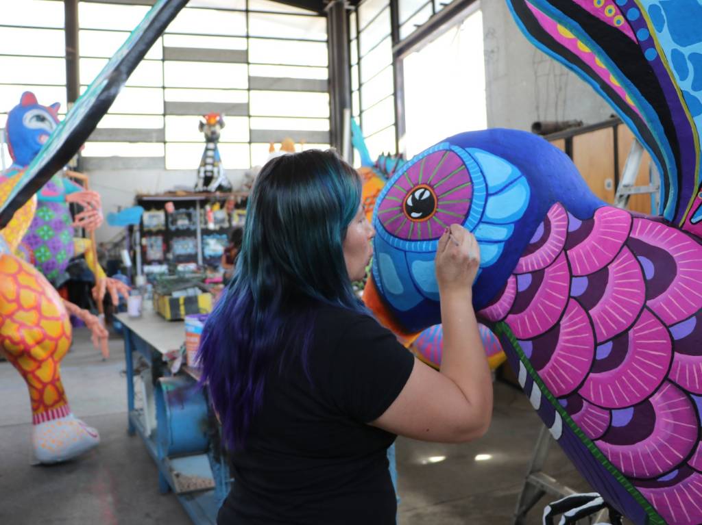 Alebrijes gigantes en el Bosque de Tláhuac