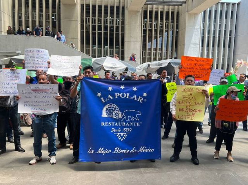 Manifestación de los trabajadores de la Polar