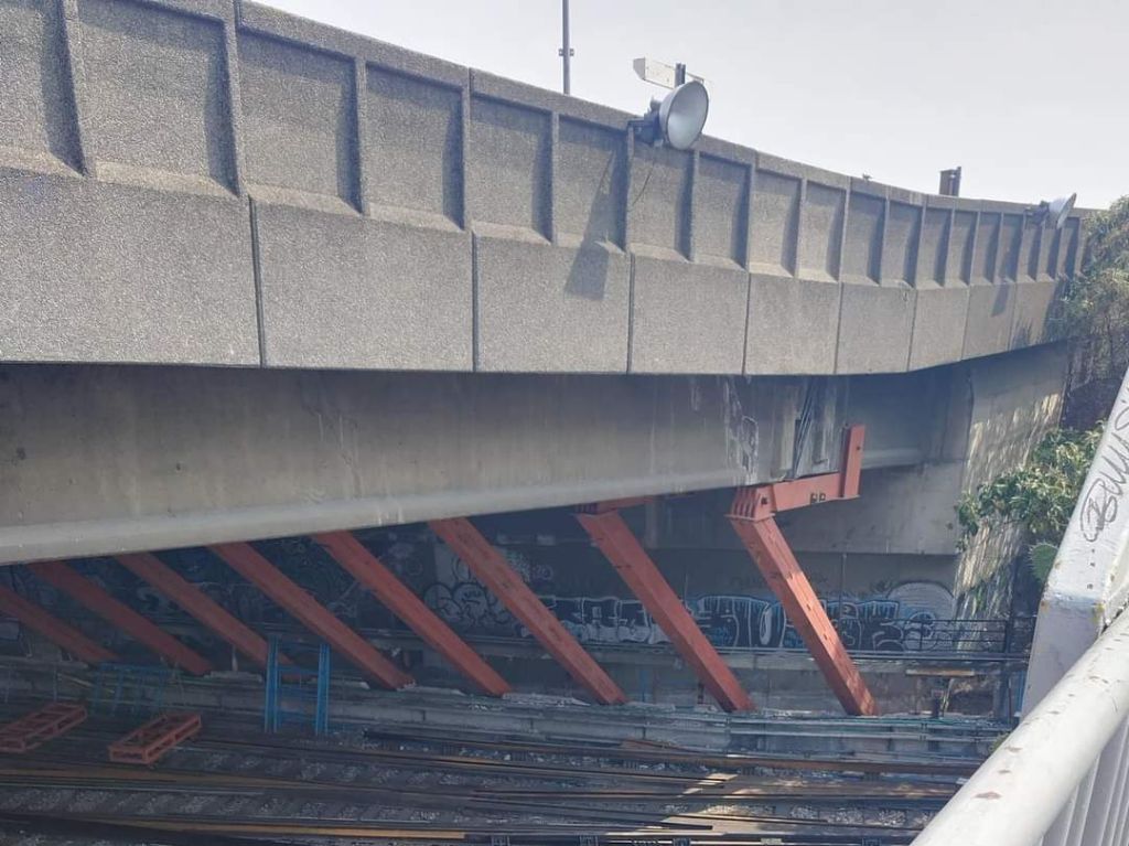 Por qué se colocaron refuerzos metálicos en Metro Pantitlán