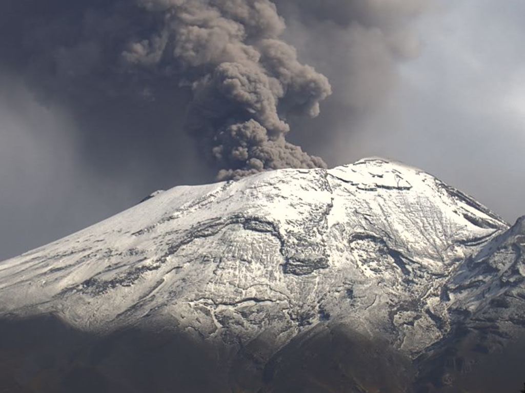 simulacro de evacuación por Volcán Popocatépetl