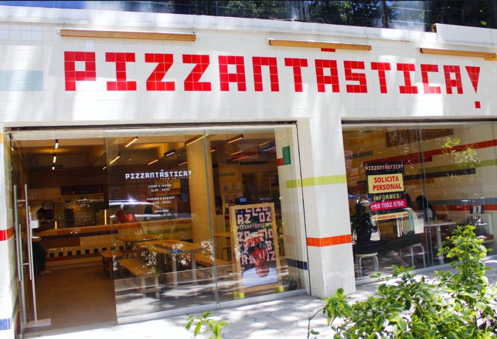 Fachada de pizzería 