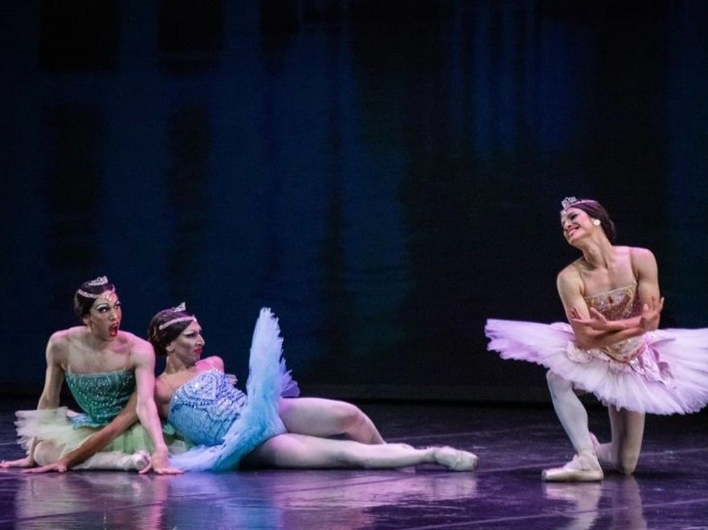 men in tutus ballet