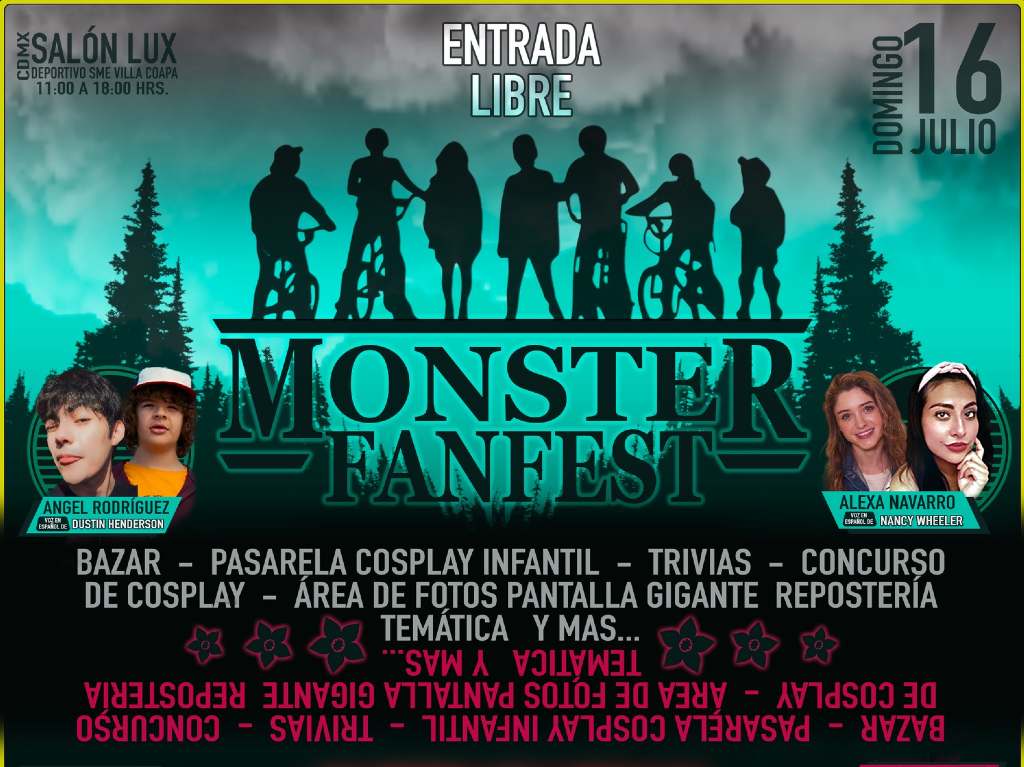 Ángel Rodríguez (Dustin )y Alexa Navarro (Nancy) estarán presentes en el Monster Fan Fest, el evento de Stranger Things en CDMX