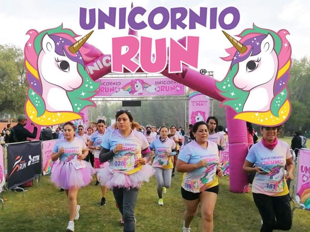 Carrera con temática de unicornios en Parque Naucalli