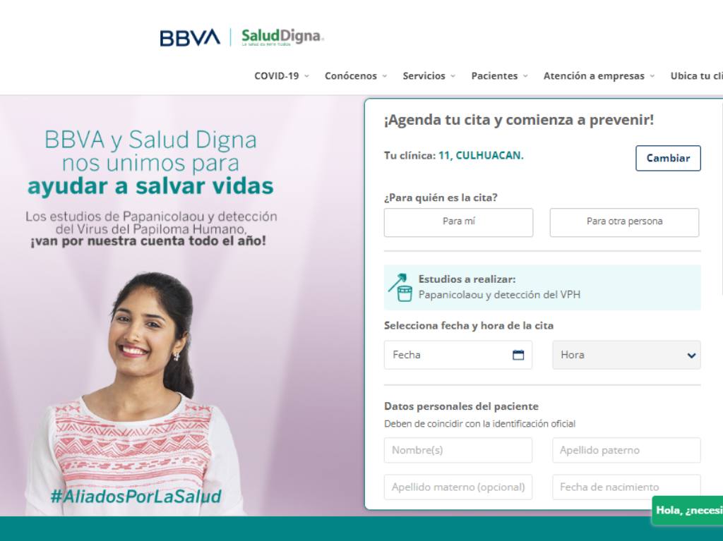 Pruebas de Papanicolau gratis Salud Digna CDMX