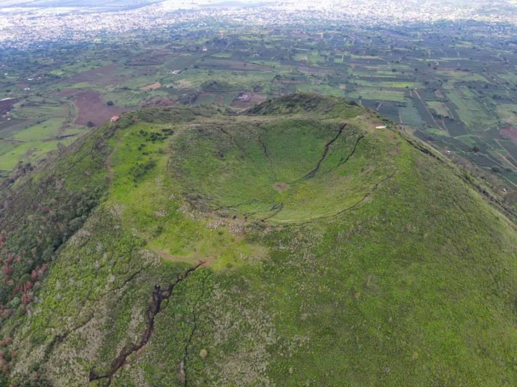 El volcán Teutli que esta en la Ciudad