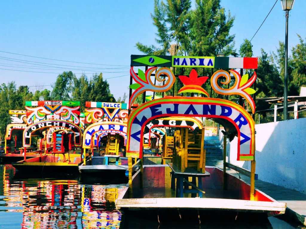 Trajineras en Xochimilco