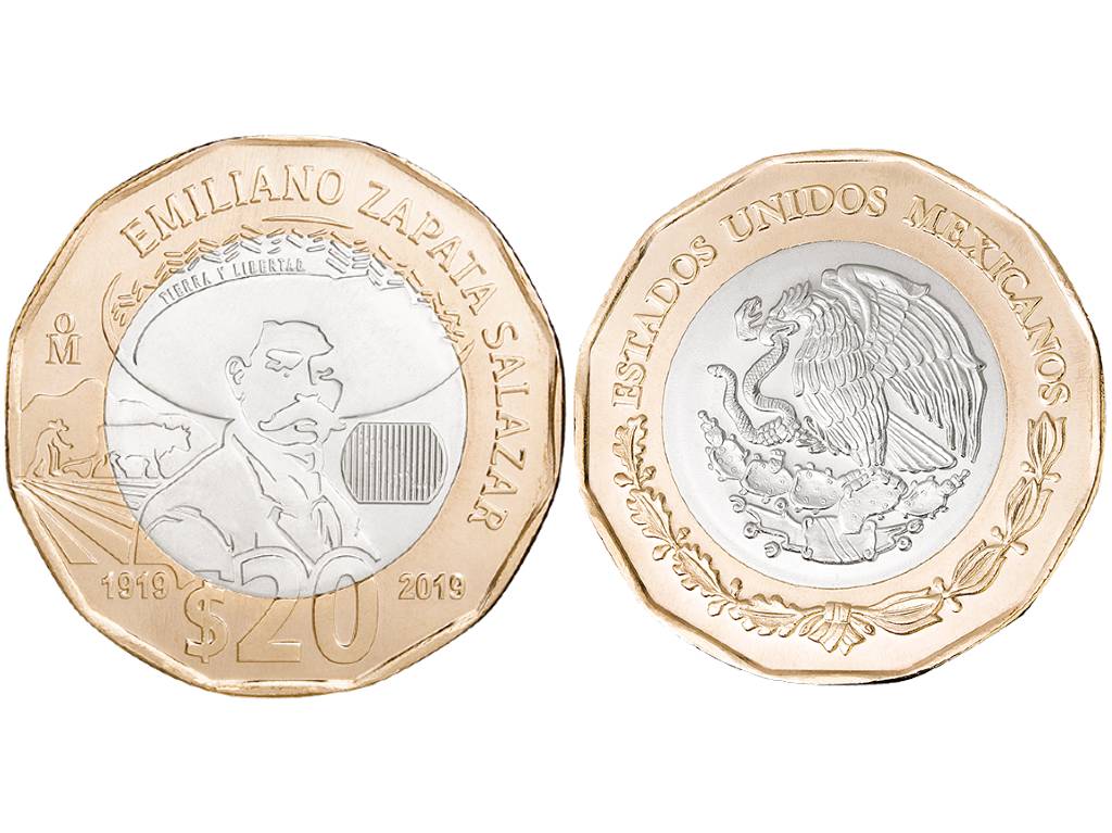 moneda conmemorativa de 20 pesos de zapata vale 10 millones de pesos