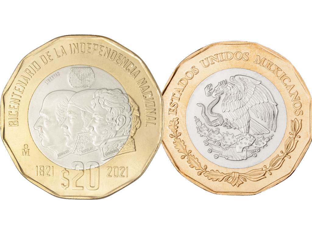 moneda del Bicentenario de la Independencia Nacional
