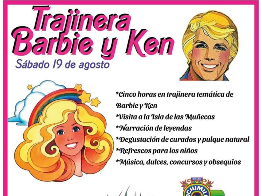 tour en trajinera de barbie y ken