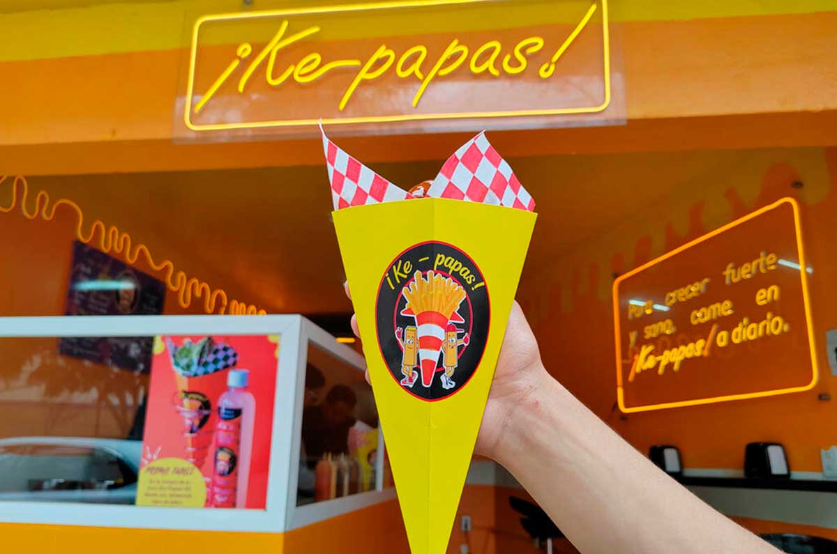 Conoce Ke Papas: un negocio de papas fritas en cono, con toppings y salsas