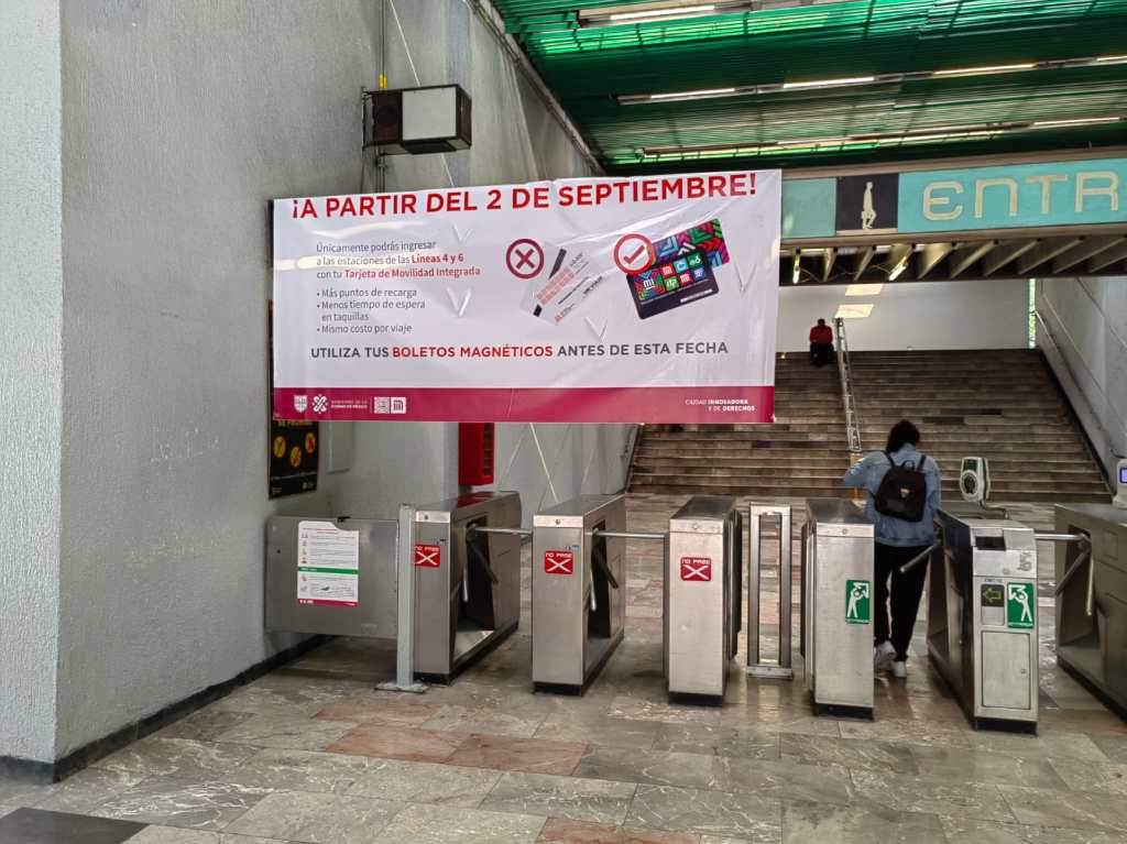 Sustitución de boletos del metro por tarjeta de movilidad integrada