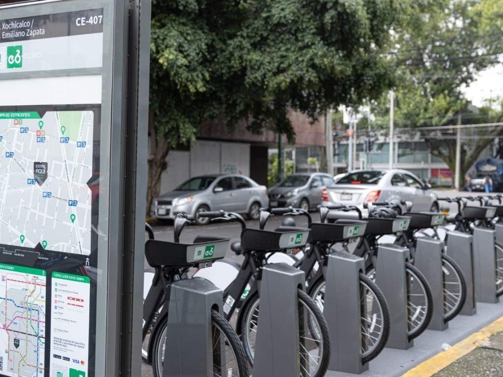 Ruta de ecobici en la CDMX