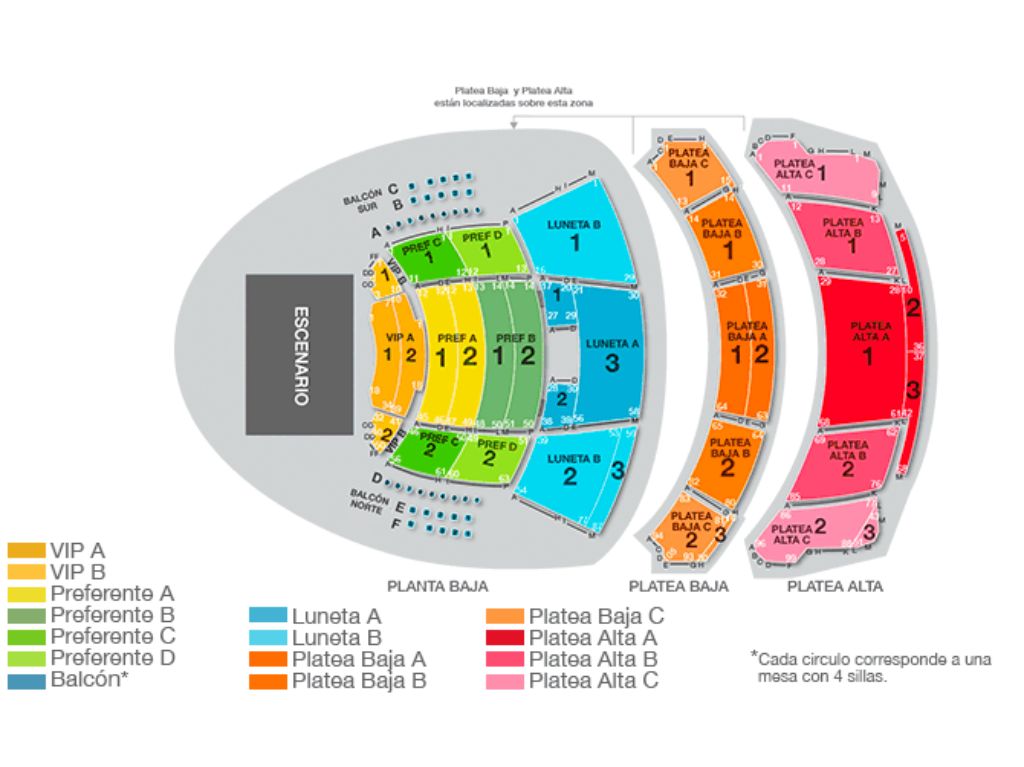 Mapa Auditorio Pabellón Monterrey