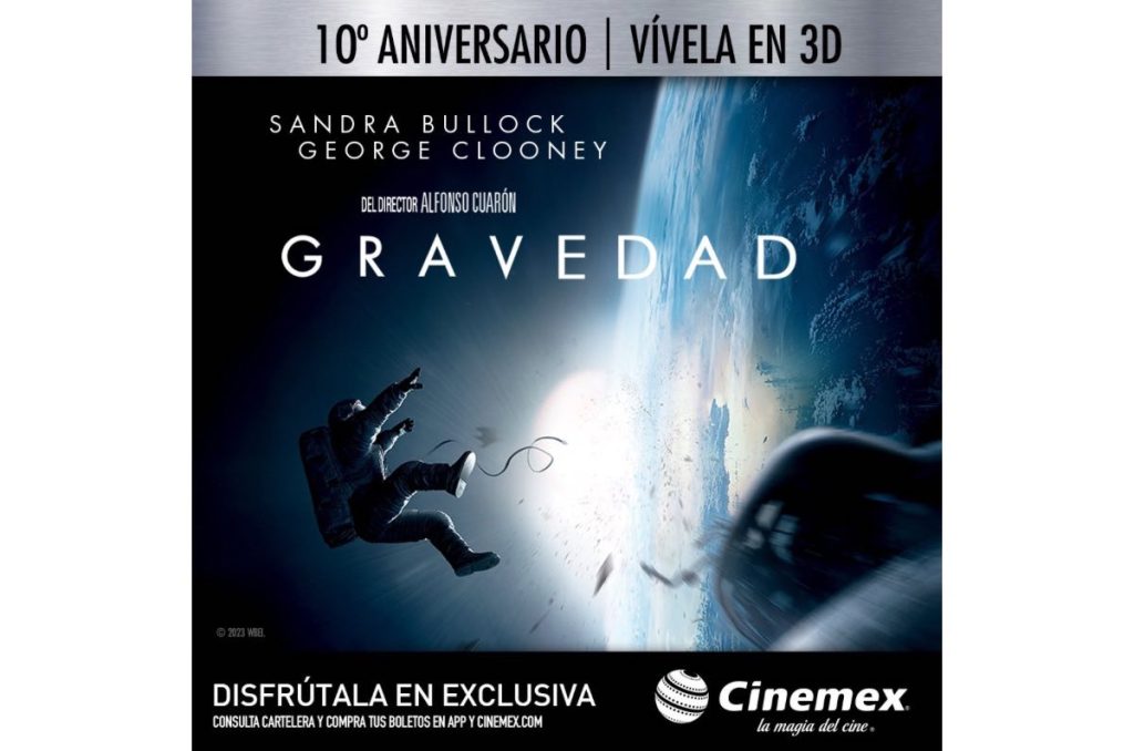 Gravity Cuarón reestreno cines México 