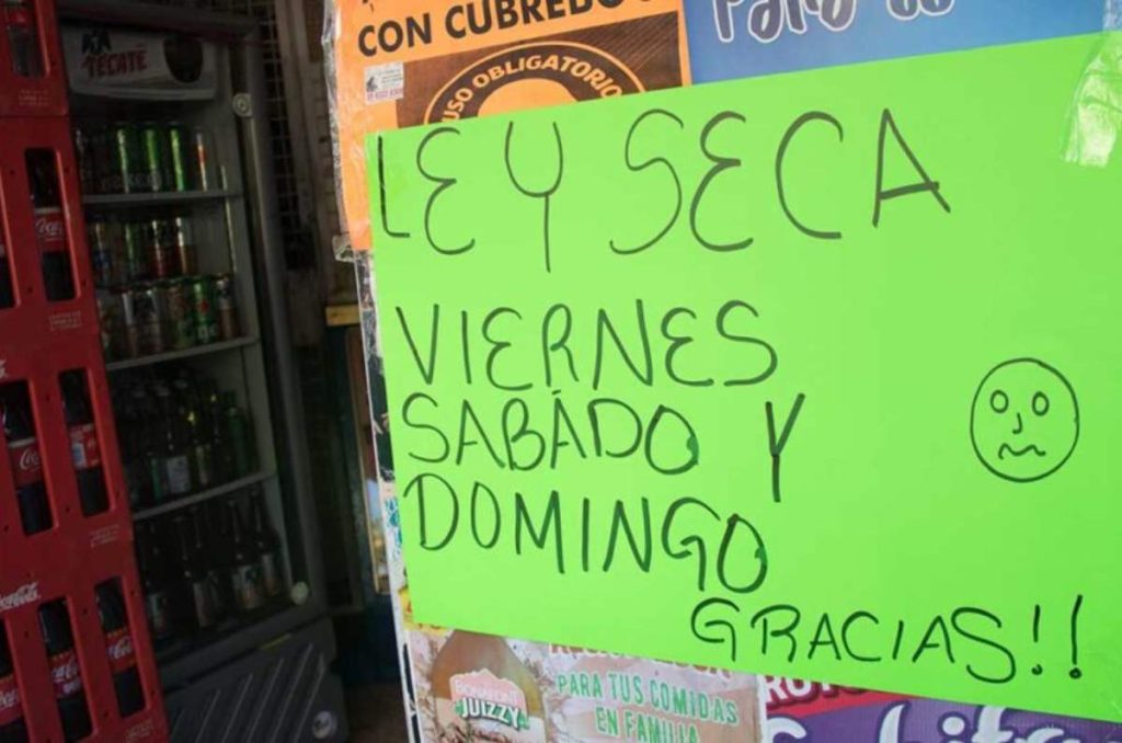 alcaldías con ley seca 15 de septiembre