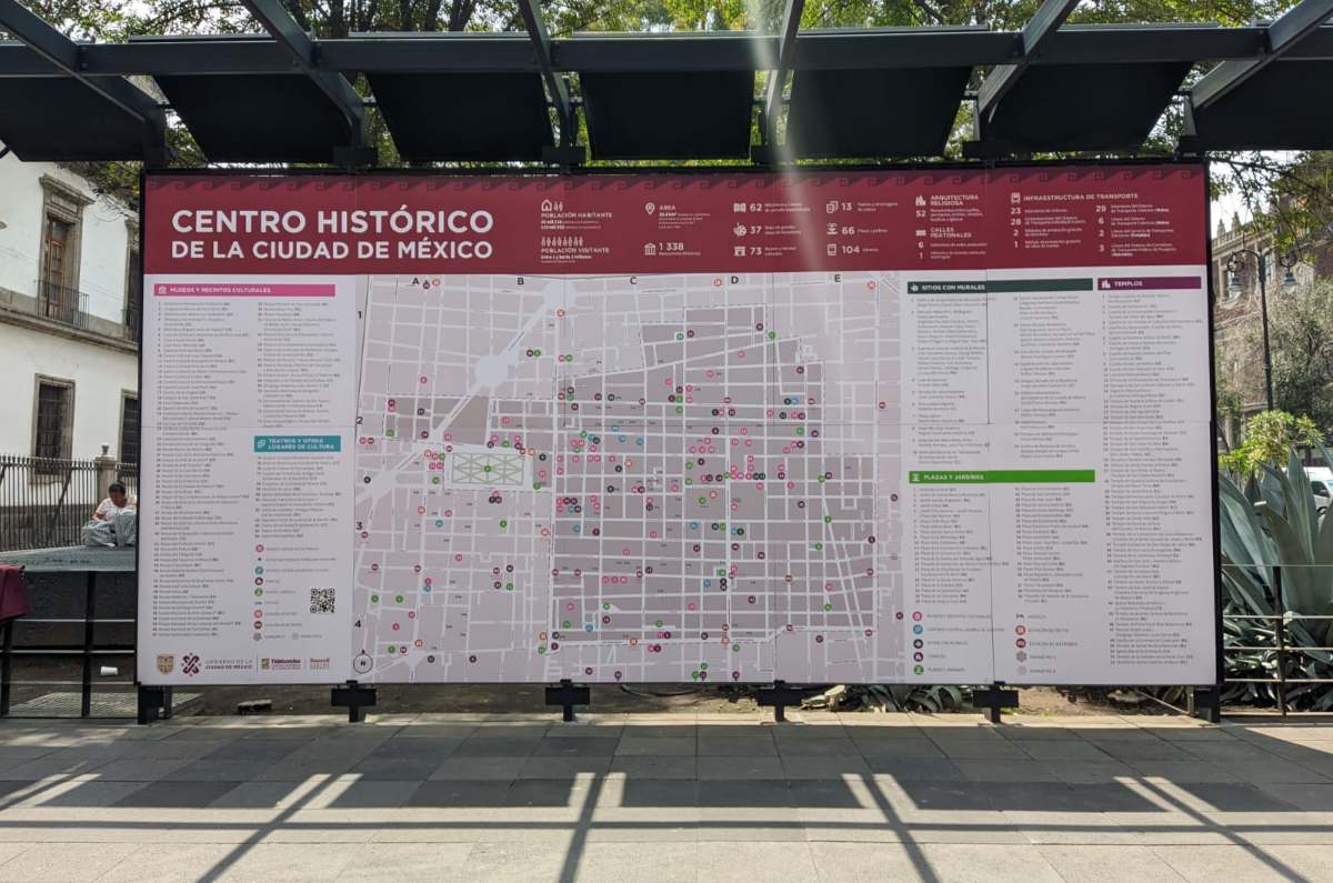 Crean Mapa Turístico del Centro de CDMX ¡recorre murales, jardines y museos!