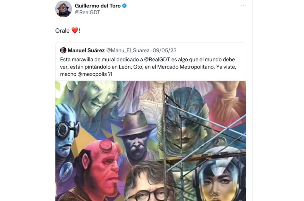 Mural de Guillermo del Toro en Coyoacán ¡Así reaccionó el director! 1