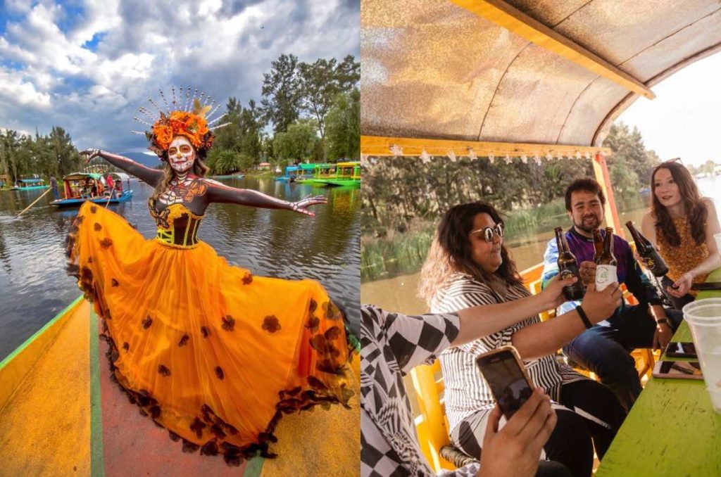 dia-de-muertos-en-una-trajinera-tour-musical-por-xochimilco