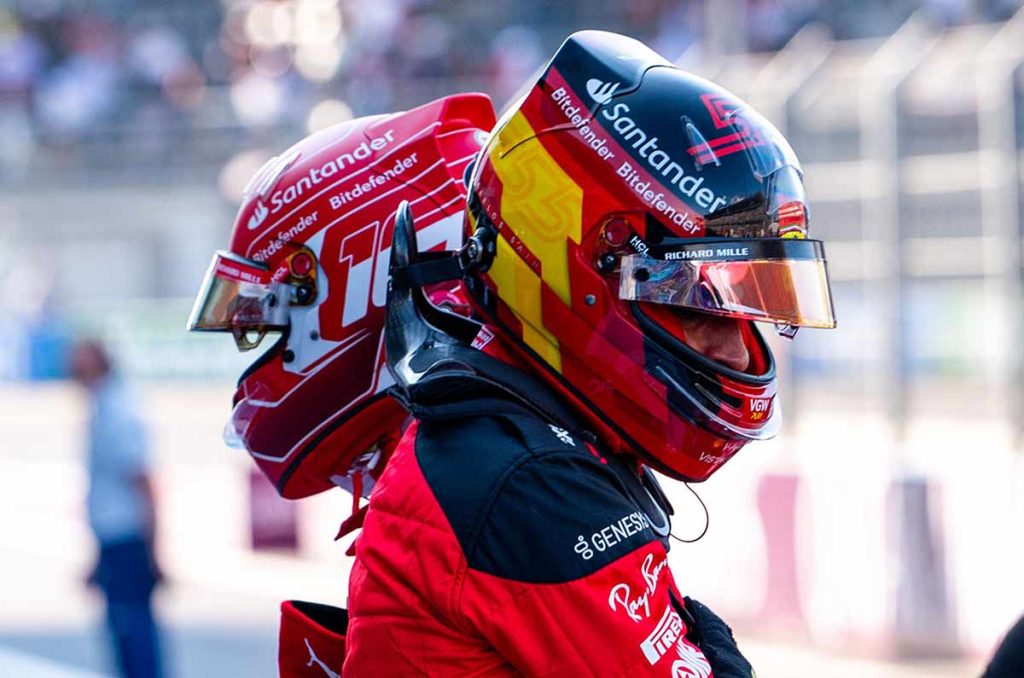 Charles Leclerc y Carlos Sainz de Ferrari