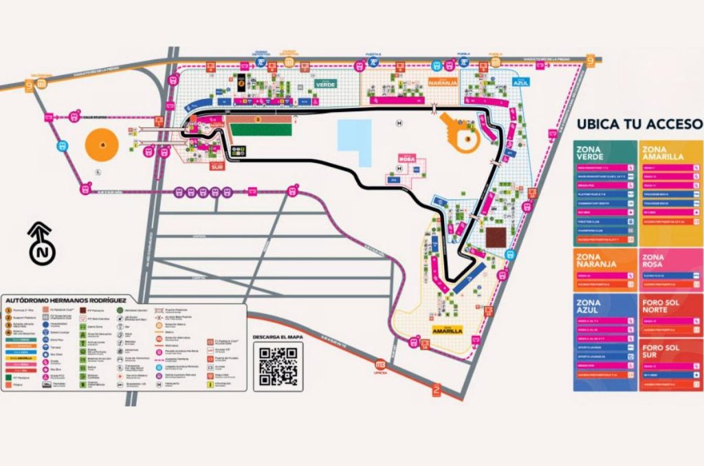 mapa gran premio de México 2023