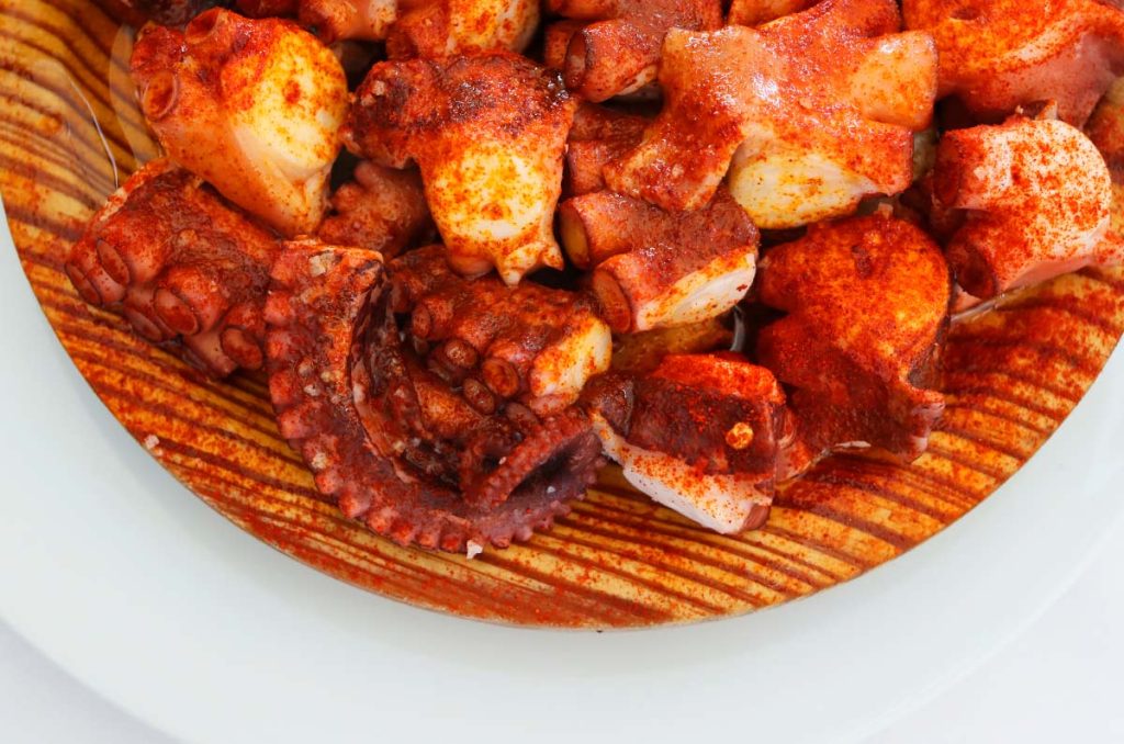 pulpo  a la gallega ajoblanco