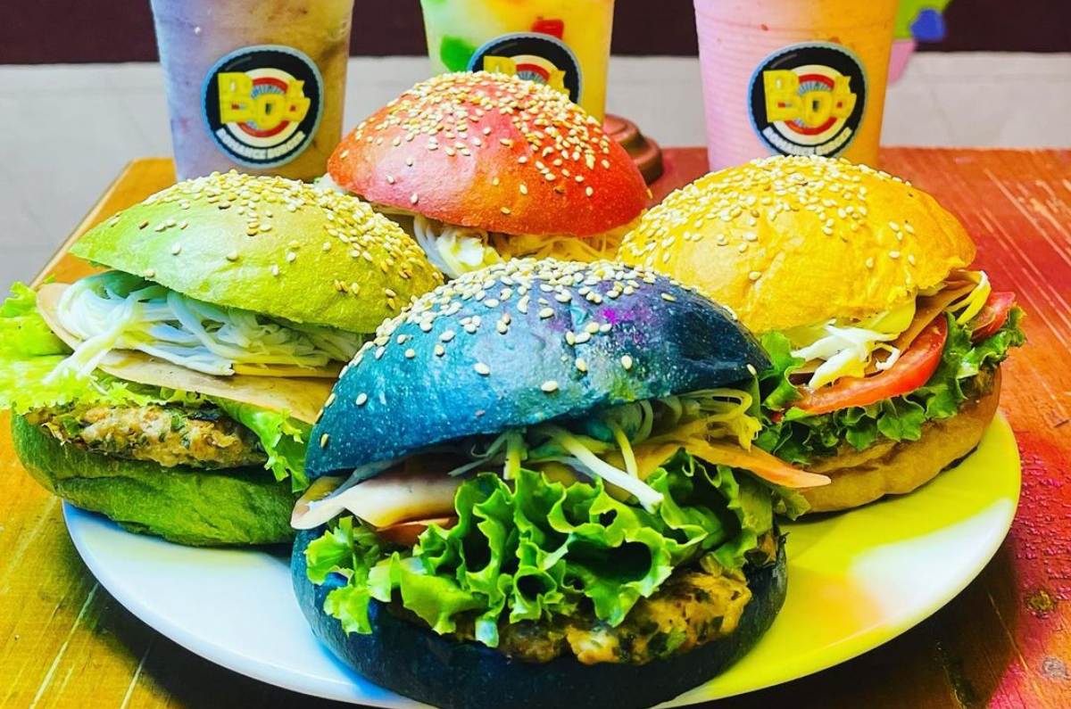 Romance Burger: auténticas colorburgers de Bob Esponja en Neza